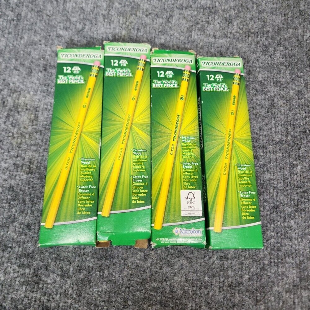 Ticonderoga Wood-Cased Pencils Unsharpened #2 HB Soft‎ Yellow 47 Count